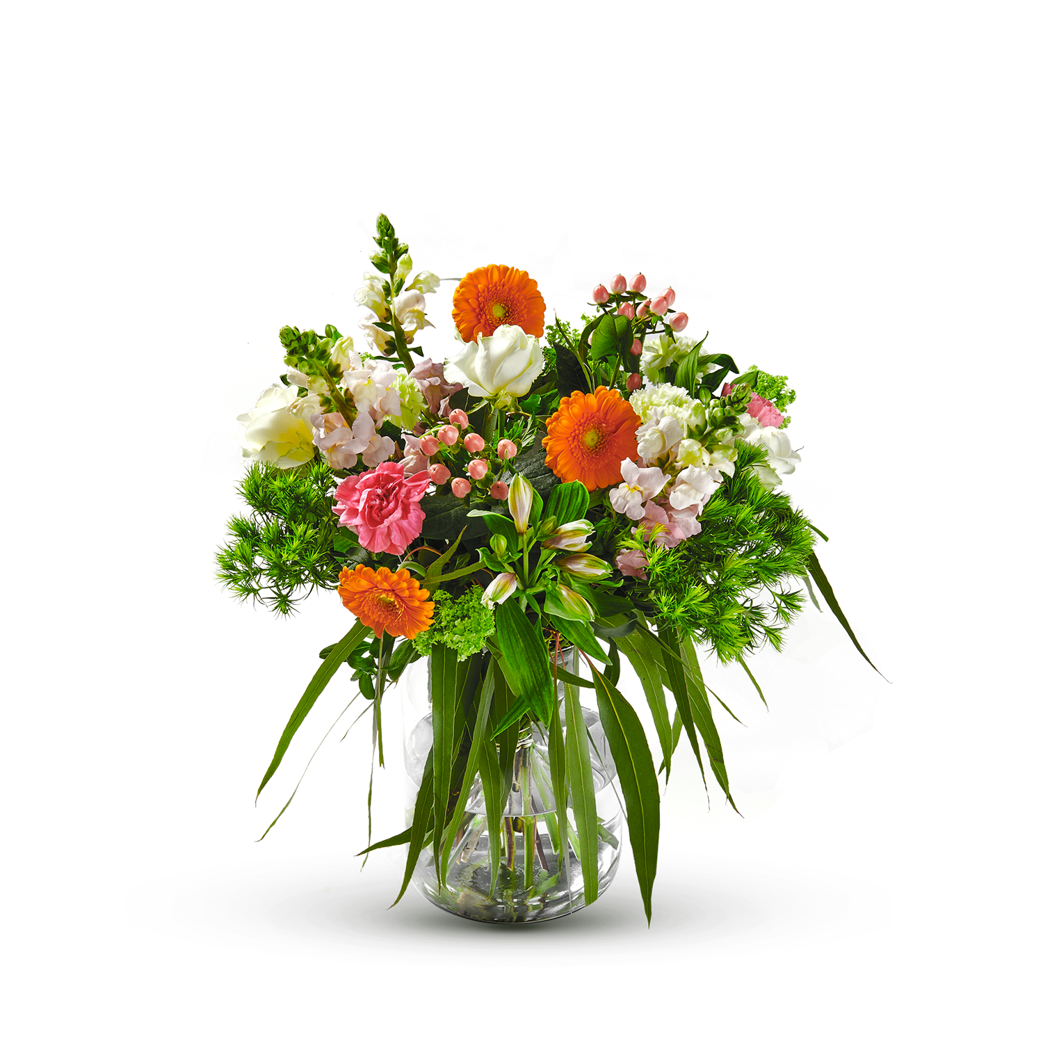 Ecological bouquet with vase