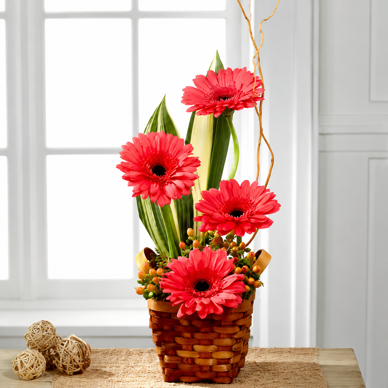 Blume, Blumen-Arrangement, Blumenstrauß, Ikebana, Gänseblümchen, Blume, Blumen-Arrangement, Blumenstrauß, Ikebana, Gänseblümchen, Blume, Blumen-Arrangement, Blumenstrauß, Ikebana, Gänseblümchen, Blume, Gerbera, Rot, Korb, Blumen