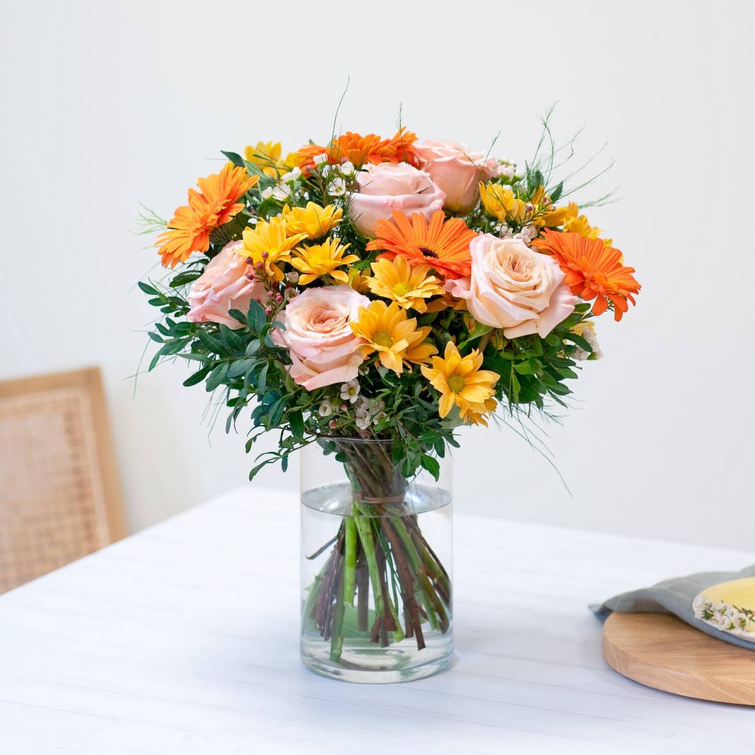 Bouquet with roses and mixed flowers