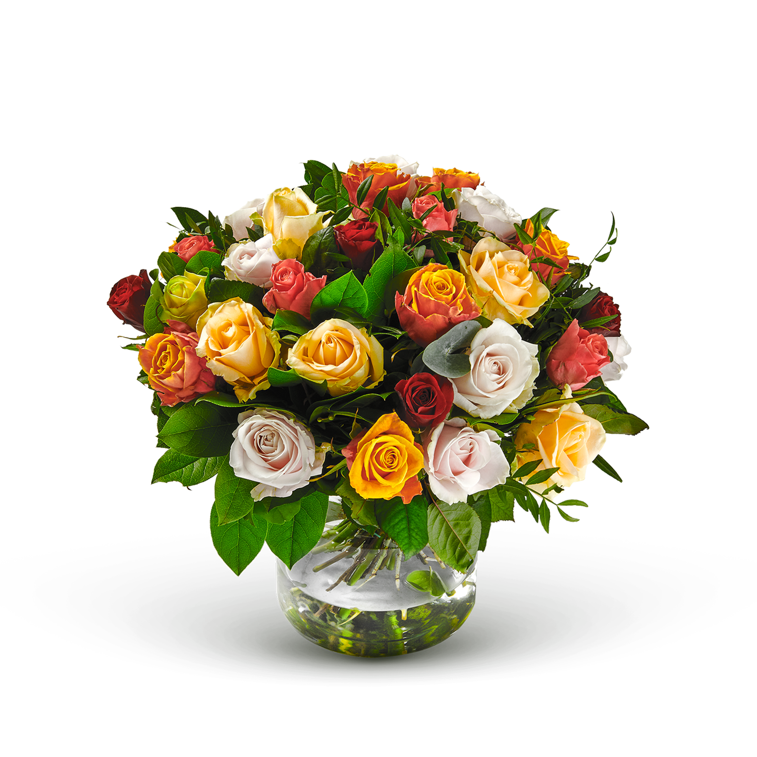Blume, Blumen-Arrangement, Blumenstrauß, Rose, Florales Design, Blume, Blumen-Arrangement, Blumenstrauß, Rose, Florales Design, Blume, Blumen-Arrangement, Blumenstrauß, Rose, Florales Design, Bouquet, Rosen, bunte Farben, Glasvase, Blumenarrangement