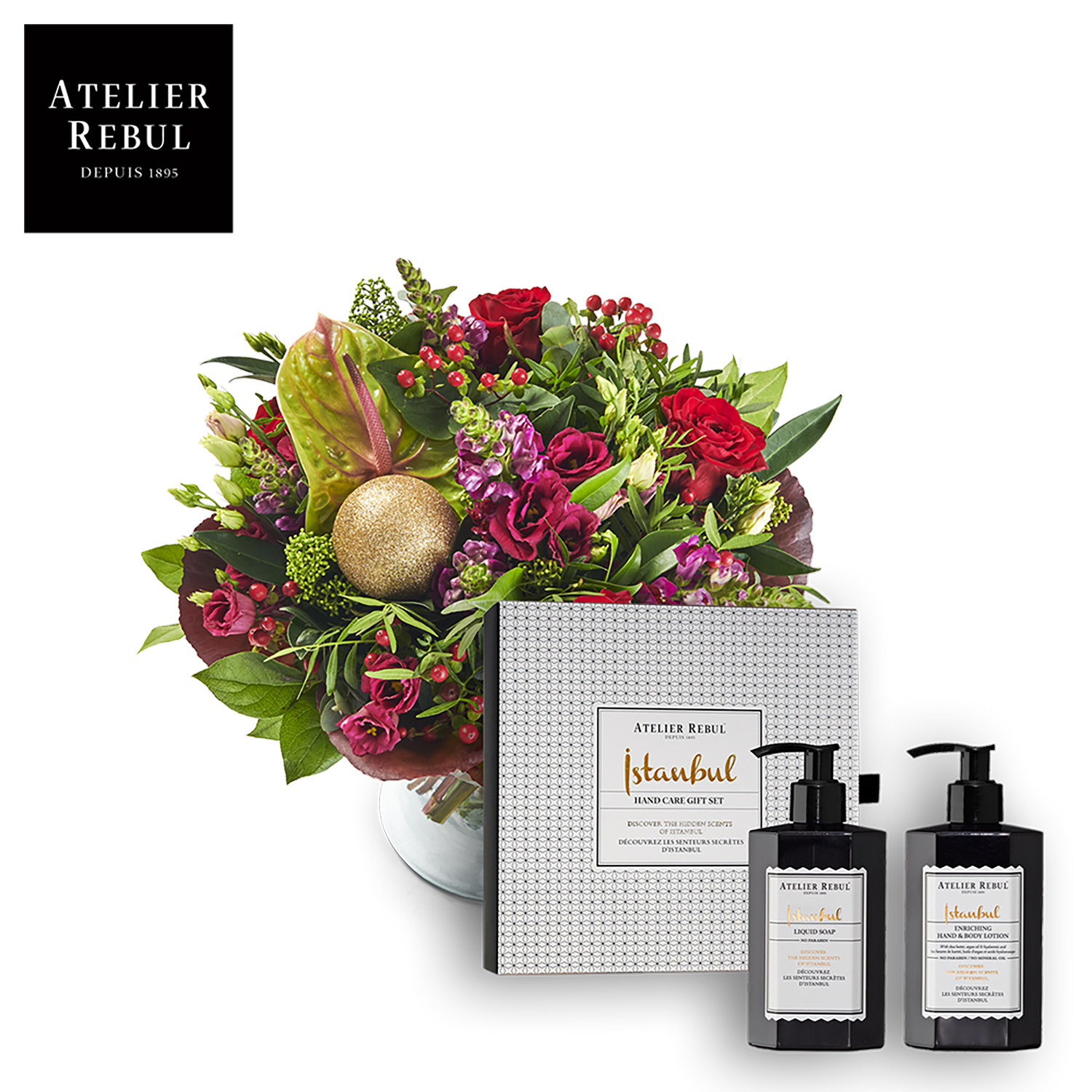 Red Christmas bouquet Atelier Rebul TM