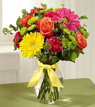 Blume, Blumen-Arrangement, Blumenstrauß, Rose, Florales Design, Blume, Blumen-Arrangement, Blumenstrauß, Rose, Florales Design, Blume, Blumen-Arrangement, Blumenstrauß, Rose, Florales Design, Blumenstrauß, Blumen, Vase, gelbes Band, gemischte Blüten