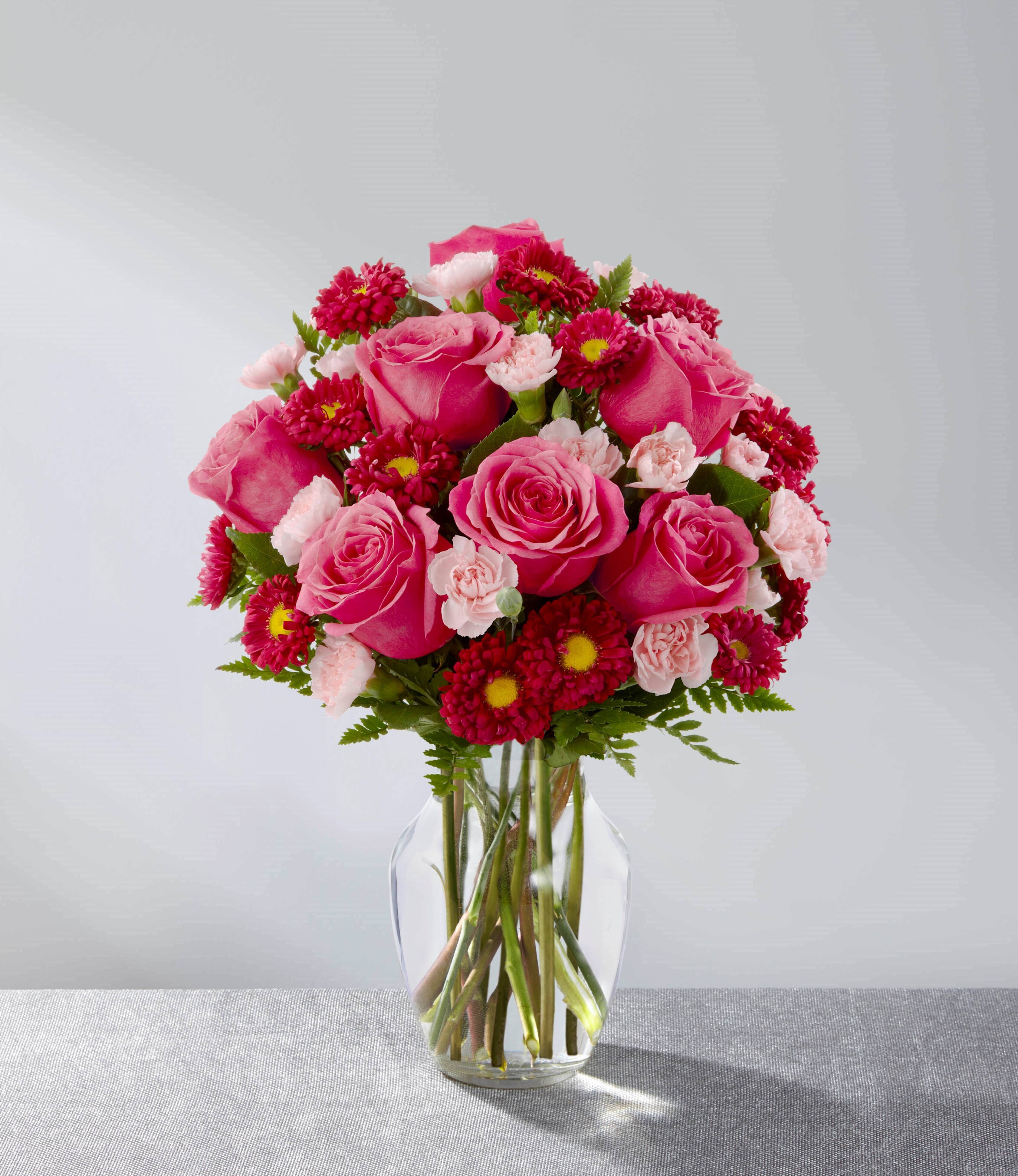 Blume, Blumen-Arrangement, Blumenstrauß, Rose, Florales Design, Blume, Blumen-Arrangement, Blumenstrauß, Rose, Florales Design, Blume, Blumen-Arrangement, Blumenstrauß, Rose, Florales Design, Blumenstrauß, pink Rosen, Blütenanordnung, Glassvase, Blumen