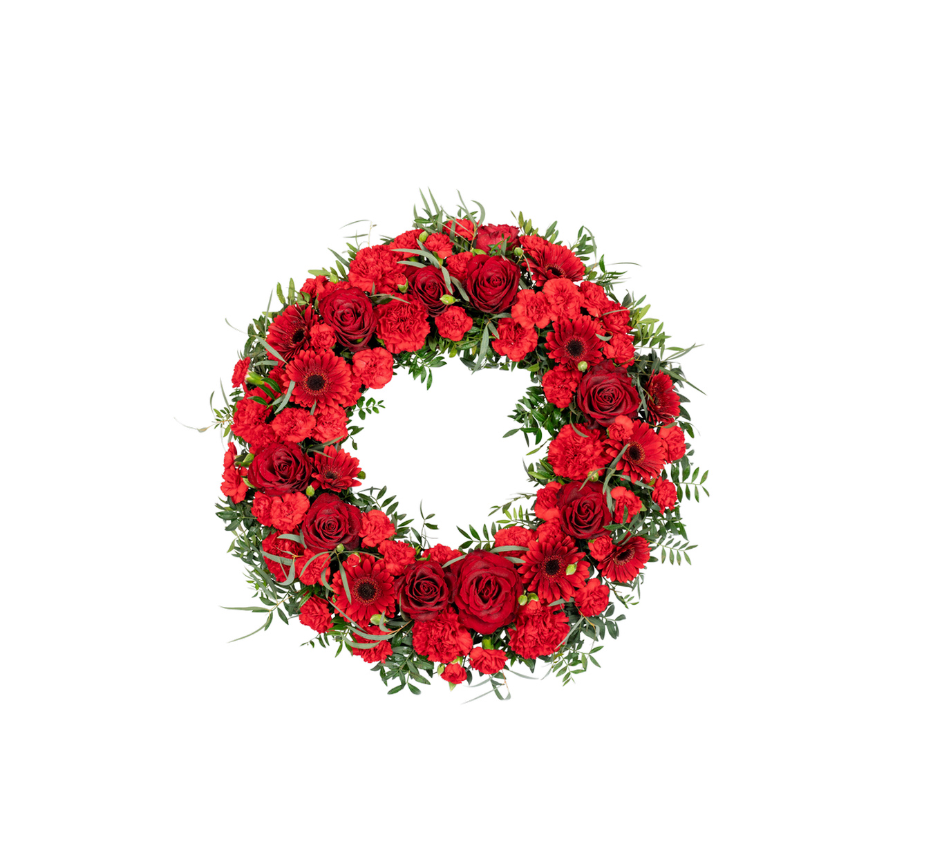 Funeral Wreath Red  with Ribbon 248037