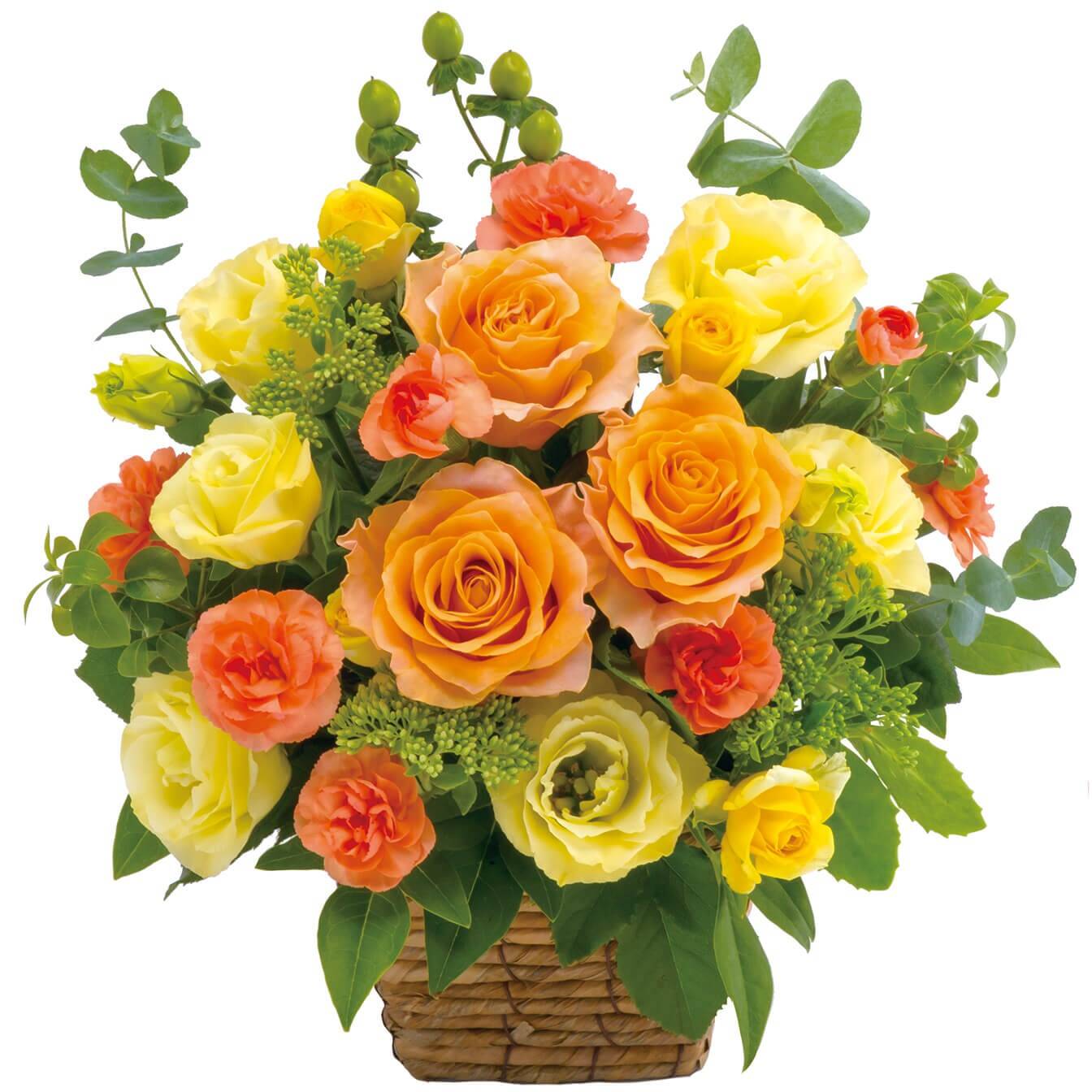 Arrangement in yellow and orange