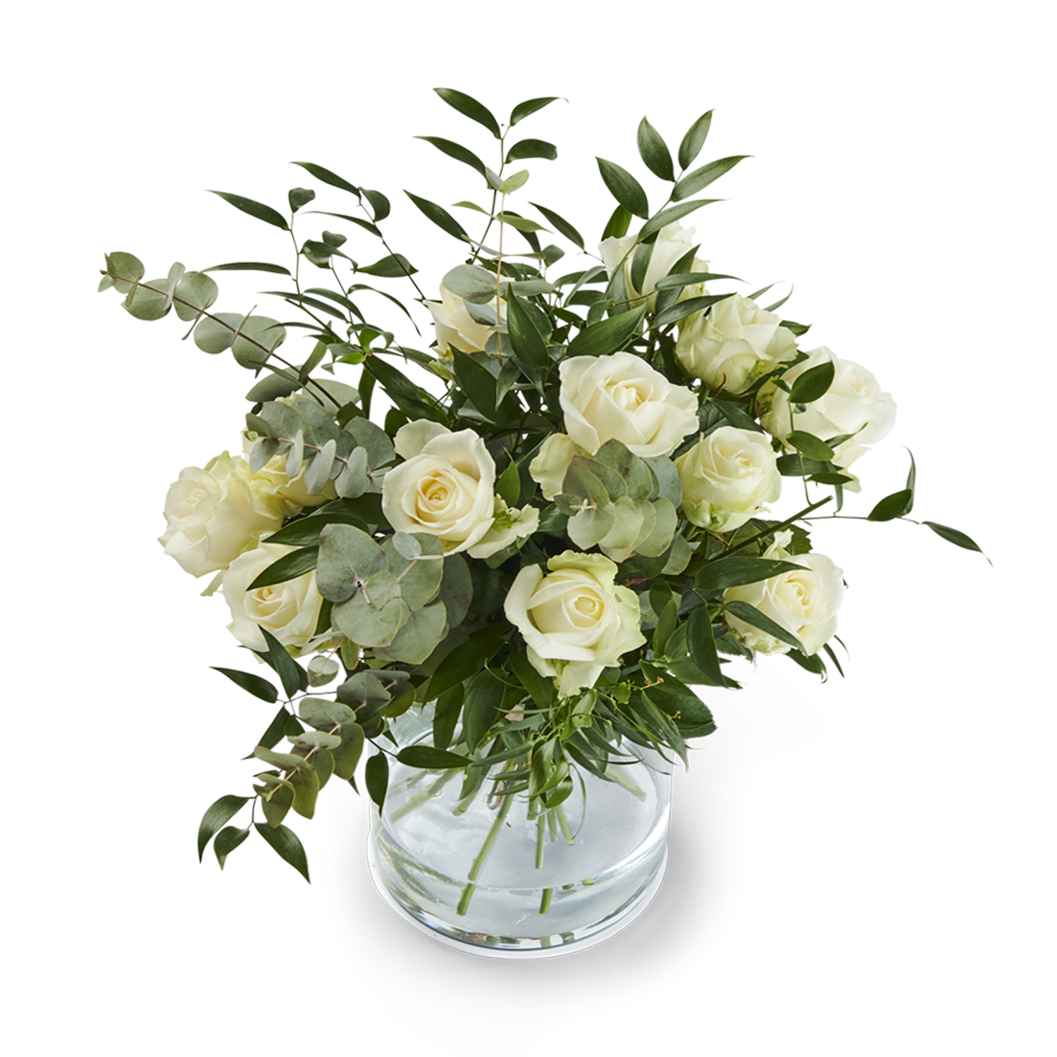 Bouquet with 12 white roses