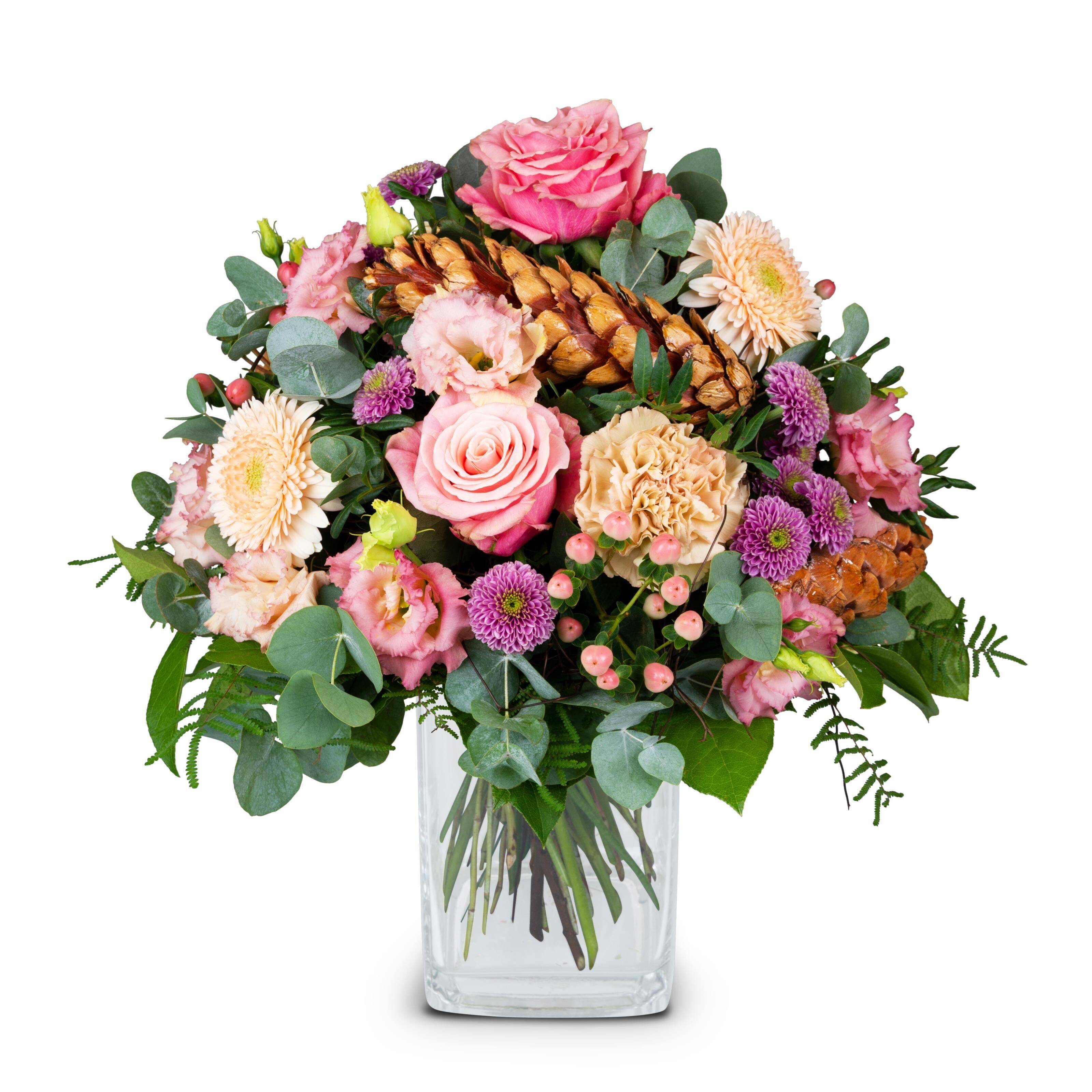 Blume, Blumen-Arrangement, Blumenstrauß, Rose, Florales Design, Blume, Blumen-Arrangement, Blumenstrauß, Rose, Florales Design, Blume, Blumen-Arrangement, Blumenstrauß, Rose, Florales Design, Blumenstrauß, Blumen, Pink, Glasvase, Gemischte Blumen