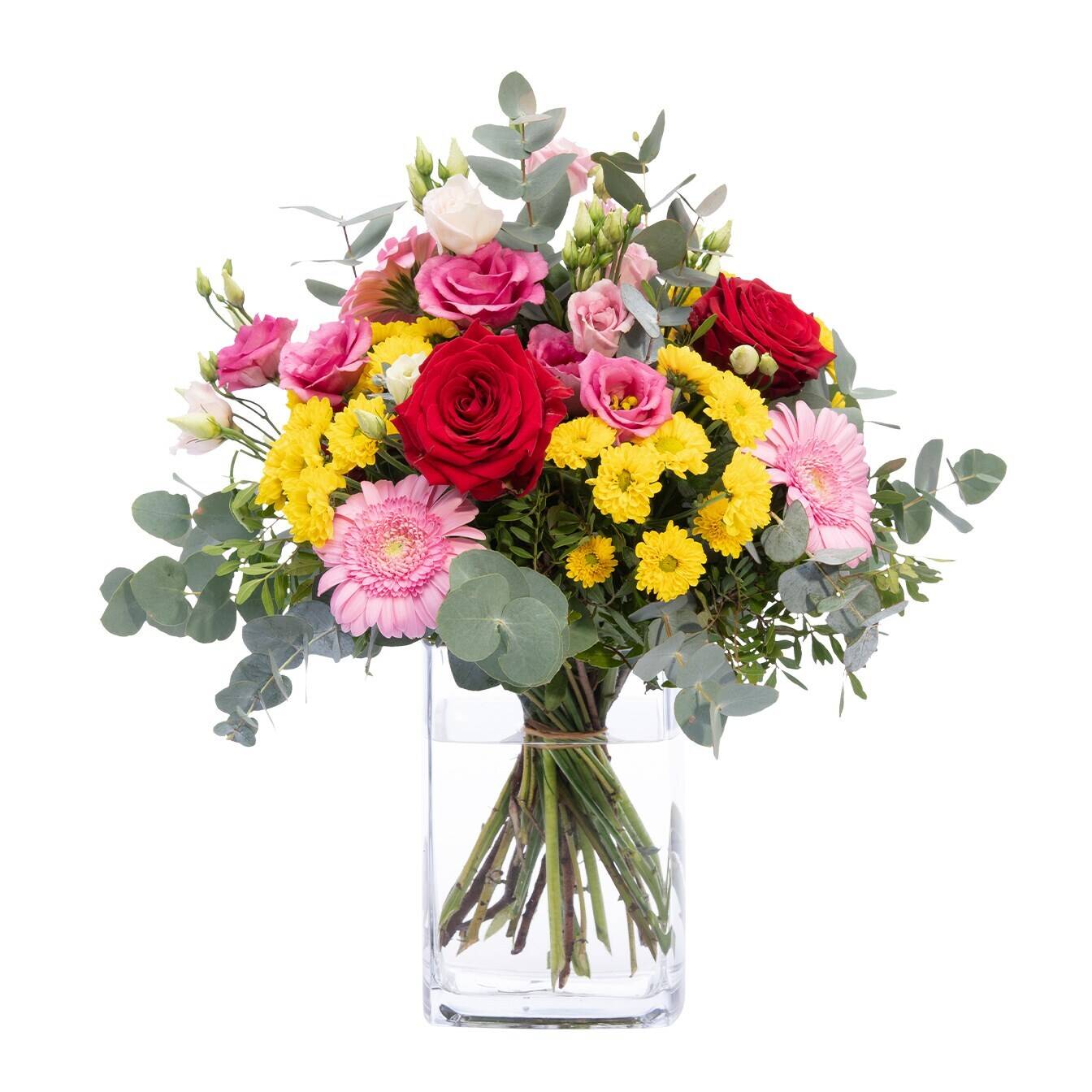 Blume, Blumen-Arrangement, Blumenstrauß, Rose, Florales Design, Blume, Blumen-Arrangement, Blumenstrauß, Rose, Florales Design, Blume, Blumen-Arrangement, Blumenstrauß, Rose, Florales Design, blumenstrauß, rosen, pink, gelbe blumen, eukalyptus