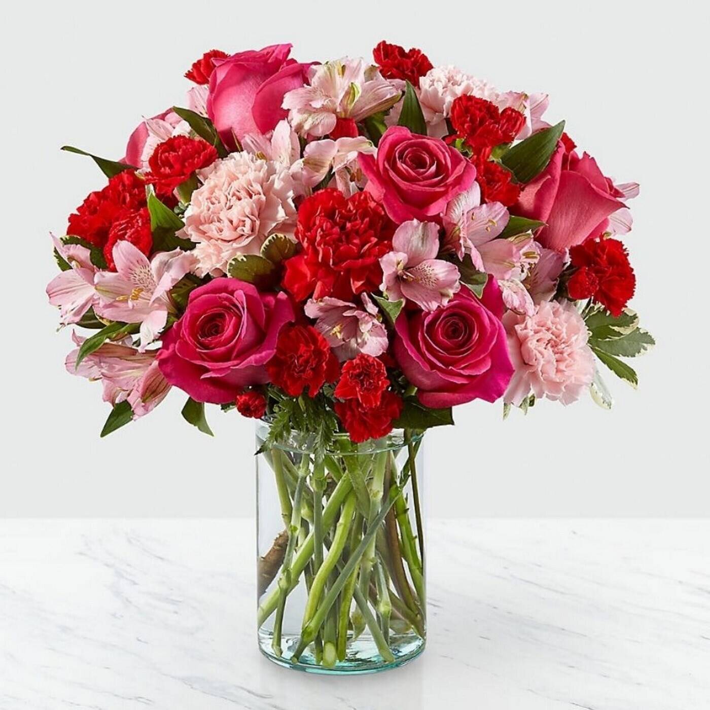 Blume, Blumen-Arrangement, Blumenstrauß, Rose, Florales Design, Blume, Blumen-Arrangement, Blumenstrauß, Rose, Florales Design, Blume, Blumen-Arrangement, Blumenstrauß, Rose, Florales Design, Blumenstrauß, Blumen, Pink, Rot, Glassvase