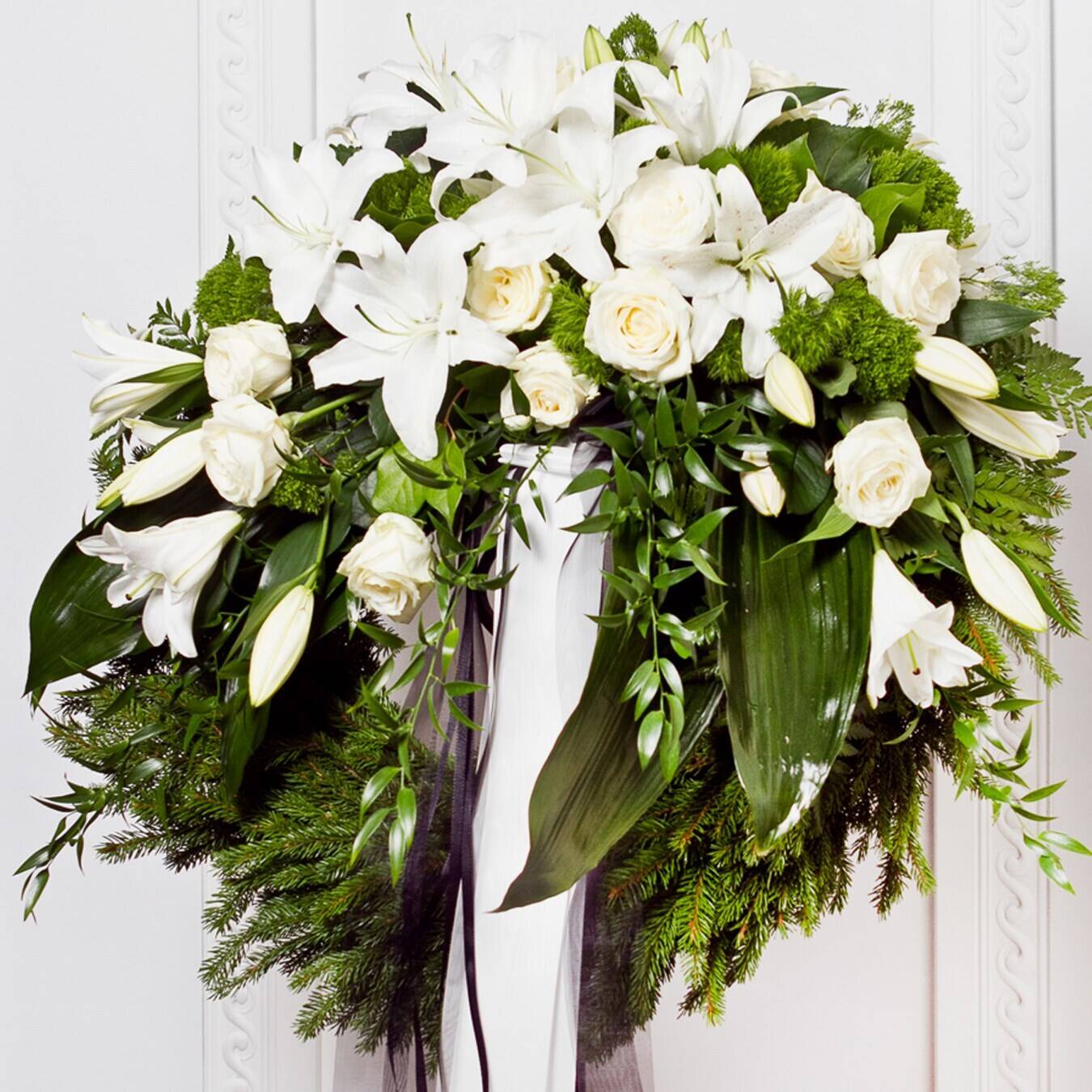 Blume, Blumen-Arrangement, Pflanze, Blumenstrauß, Florales Design, Blume, Blumen-Arrangement, Pflanze, Blumenstrauß, Florales Design, Blume, Blumen-Arrangement, Pflanze, Blumenstrauß, Florales Design, weiße Blüten, Bouquet, Lilien, Rosen, Grünwerk