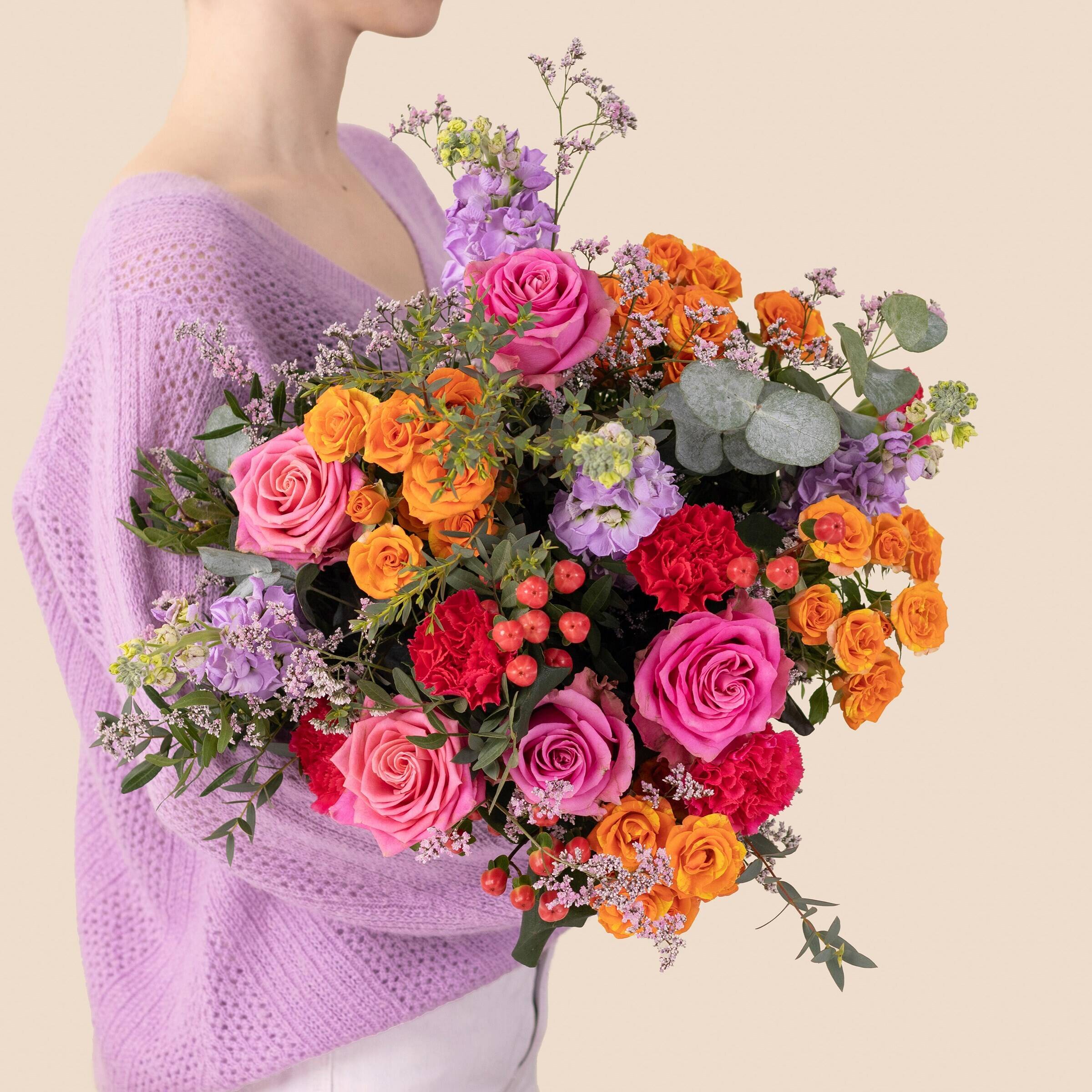 Multicolor palette bouquet