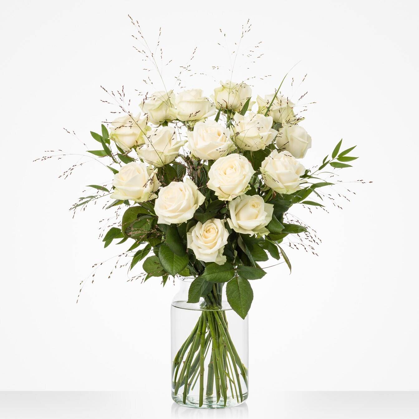 White roses bouquet
