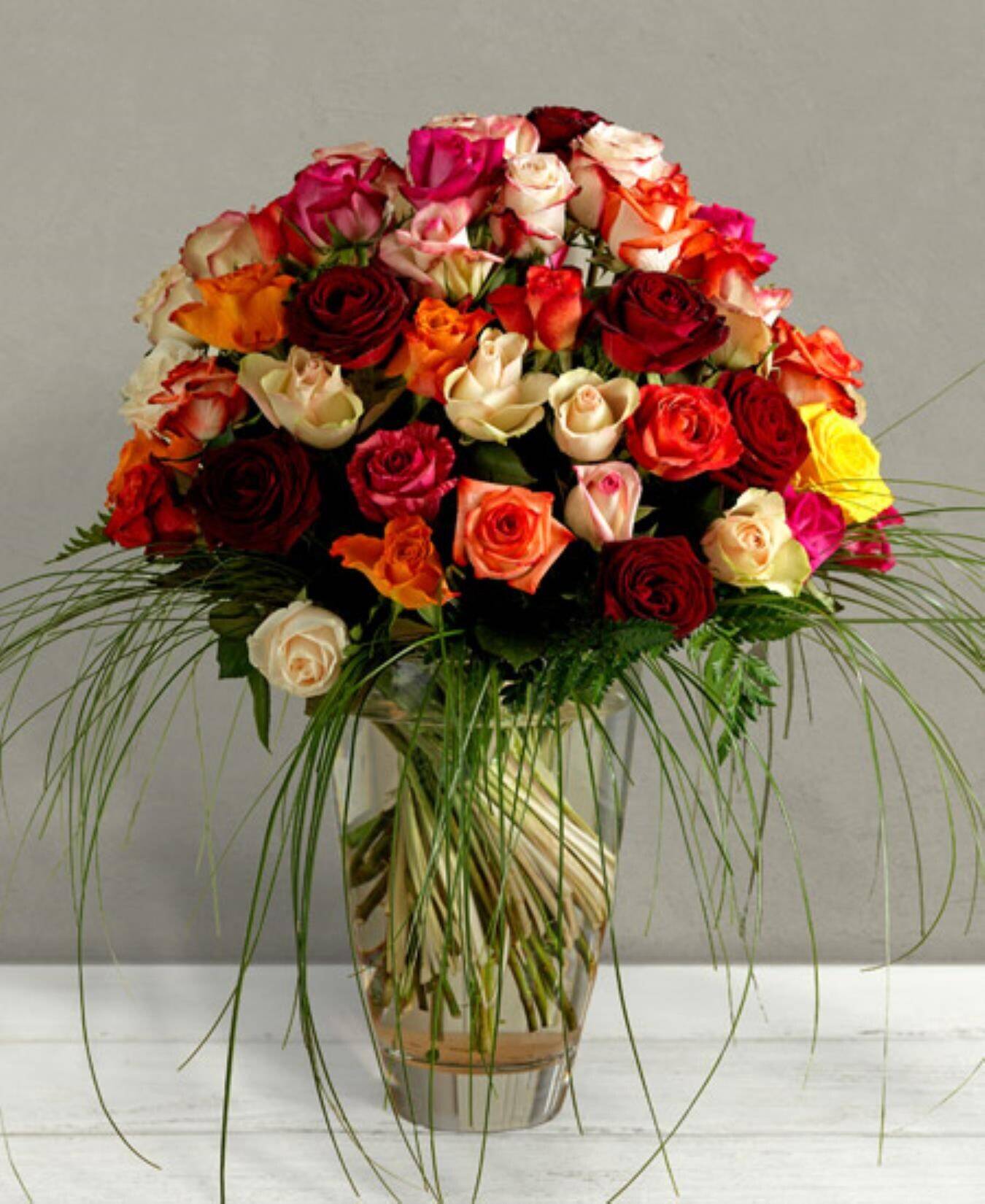 Blume, Blumen-Arrangement, Blumenstrauß, Rose, Florales Design, Blume, Blumen-Arrangement, Blumenstrauß, Rose, Florales Design, Blume, Blumen-Arrangement, Blumenstrauß, Rose, Florales Design, Blumen, Bouquet, Rosen, Glasvase, bunt