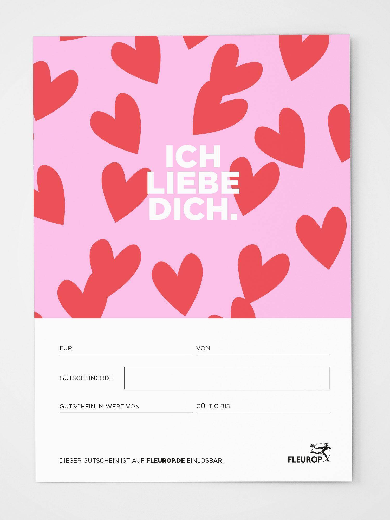 Valentinstag, Grußkarte, Pink, Herzen, Geschenkkarte