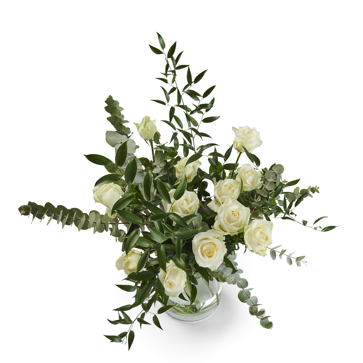 Bouquet with 12 white roses