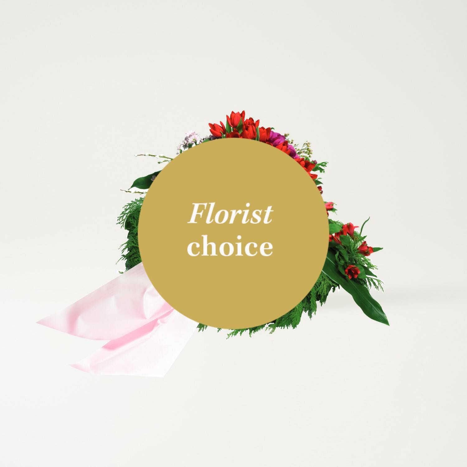 Funeral Wreath with ribbon