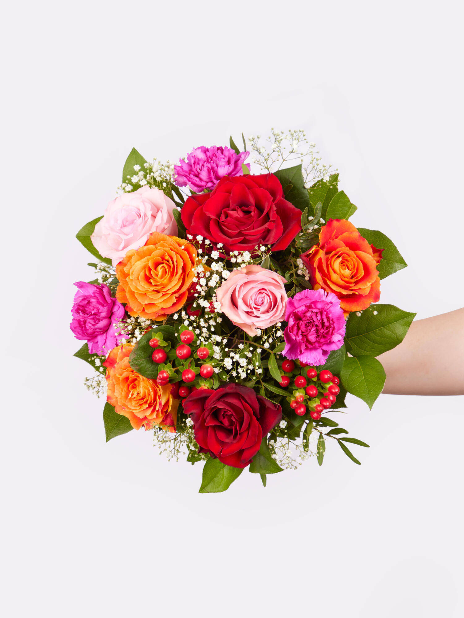 Blumenstrauß, Blumen, Rosenstrauß, Florale Anordnung, Grünzeug