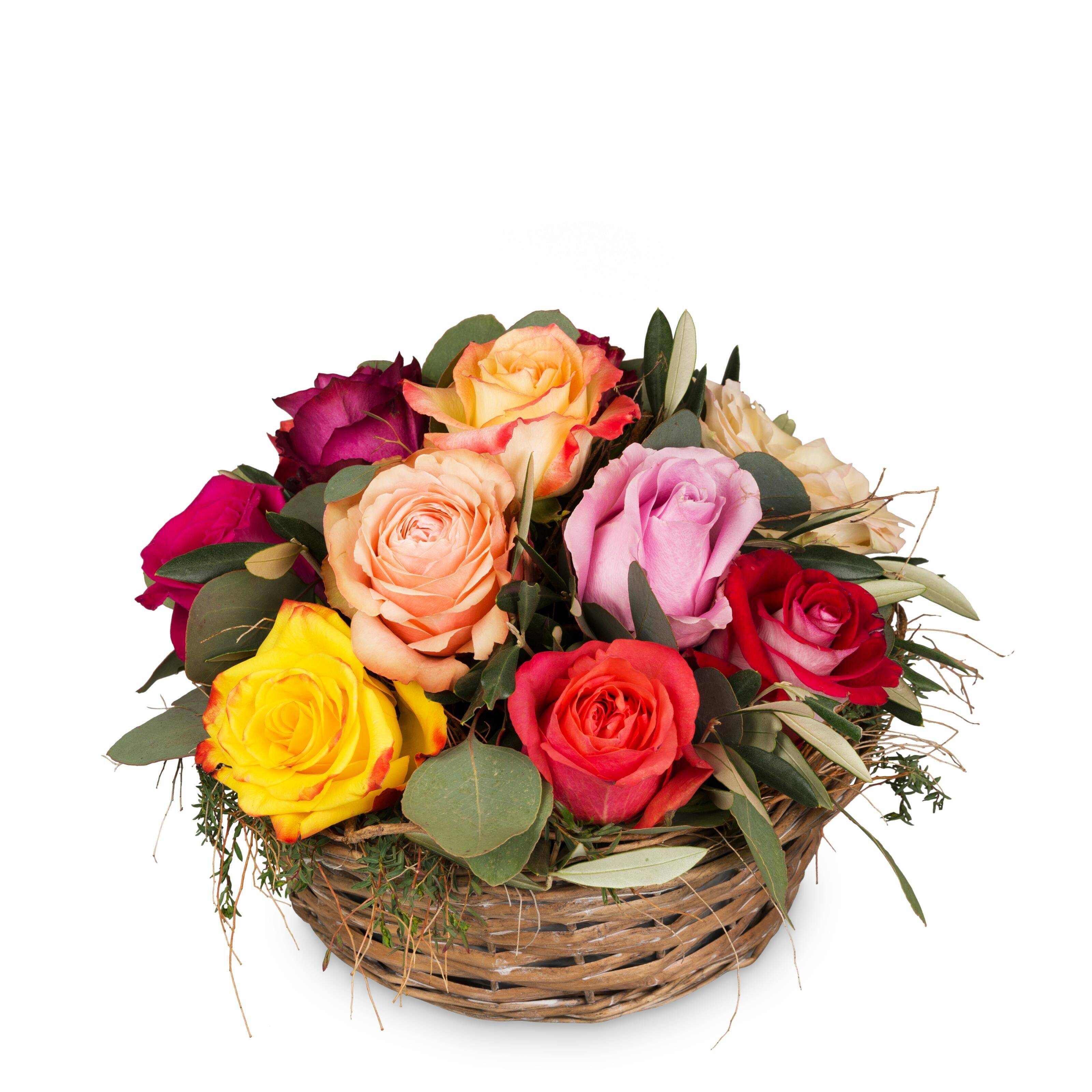 Cutflower Arrangement A Basket Full of Roses