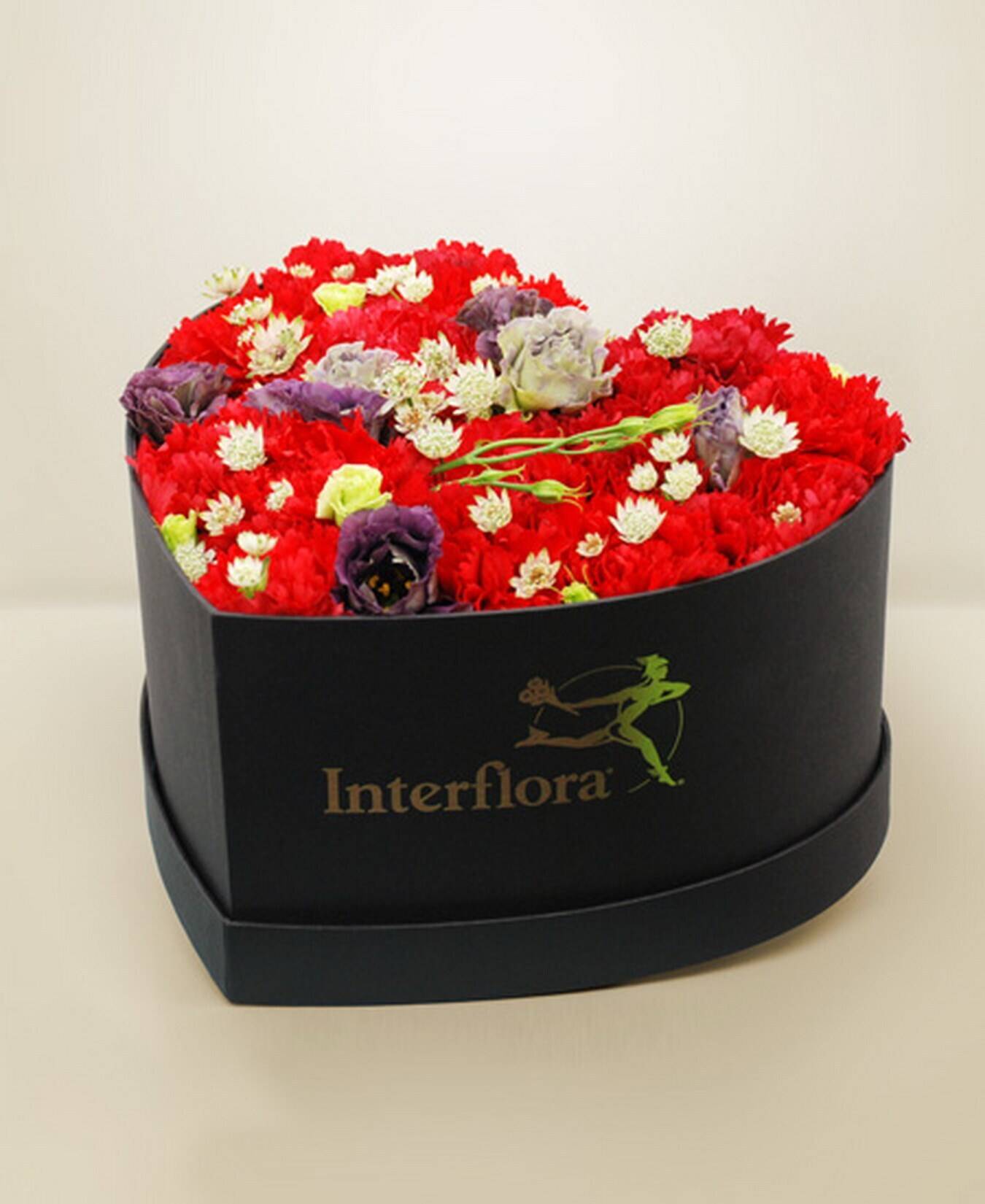 Blume, Rose, Blumen-Arrangement, Blumenstrauß, Florales Design, Blume, Rose, Blumen-Arrangement, Blumenstrauß, Florales Design, Blume, Rose, Blumen-Arrangement, Blumenstrauß, Florales Design, Blumenstrauß, rote Nelken, Tulpen, Geschenkbox, Interflora