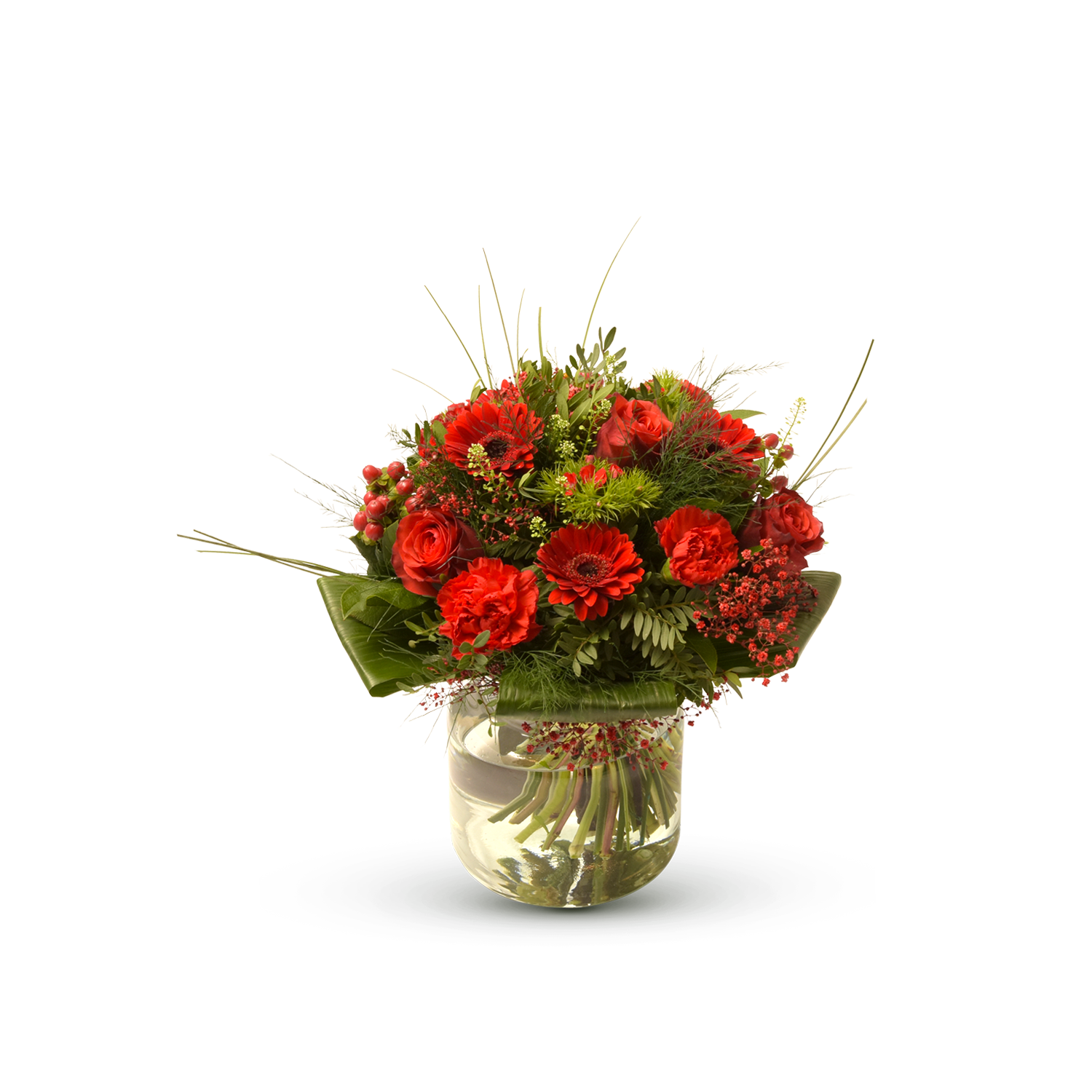 Stylish red bouquet