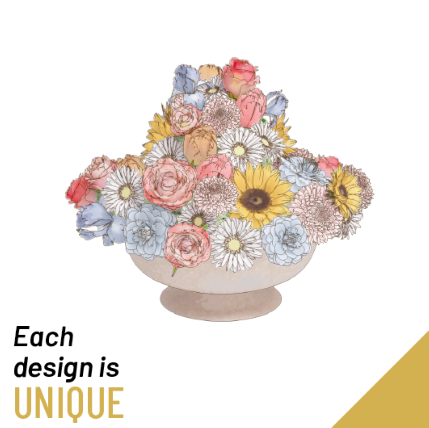 Blumenstrauß, Vasenarrangement, gemischte Blumen, Pastellfarben, Blumenmuster, Blumenstrauß, Florale Anordnung, Pastellfarben, Vase, einzigartiges Design