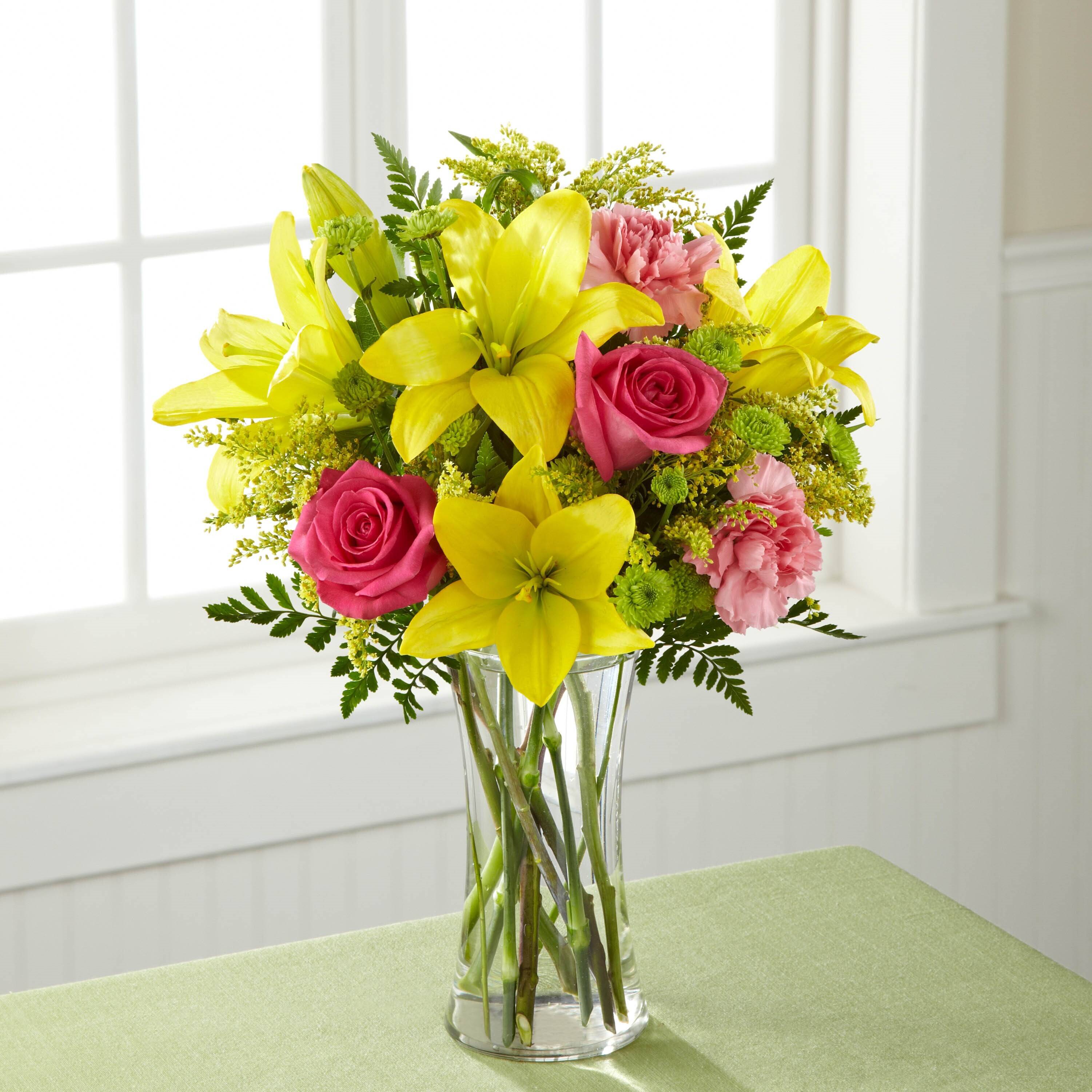Blume, Blumen-Arrangement, Blumenstrauß, Florales Design, Rose, Blume, Blumen-Arrangement, Blumenstrauß, Florales Design, Rose, Blume, Blumen-Arrangement, Blumenstrauß, Florales Design, Rose, blumen, blumenstrauß, gelbe lilies, rosa rosen, grünes laub