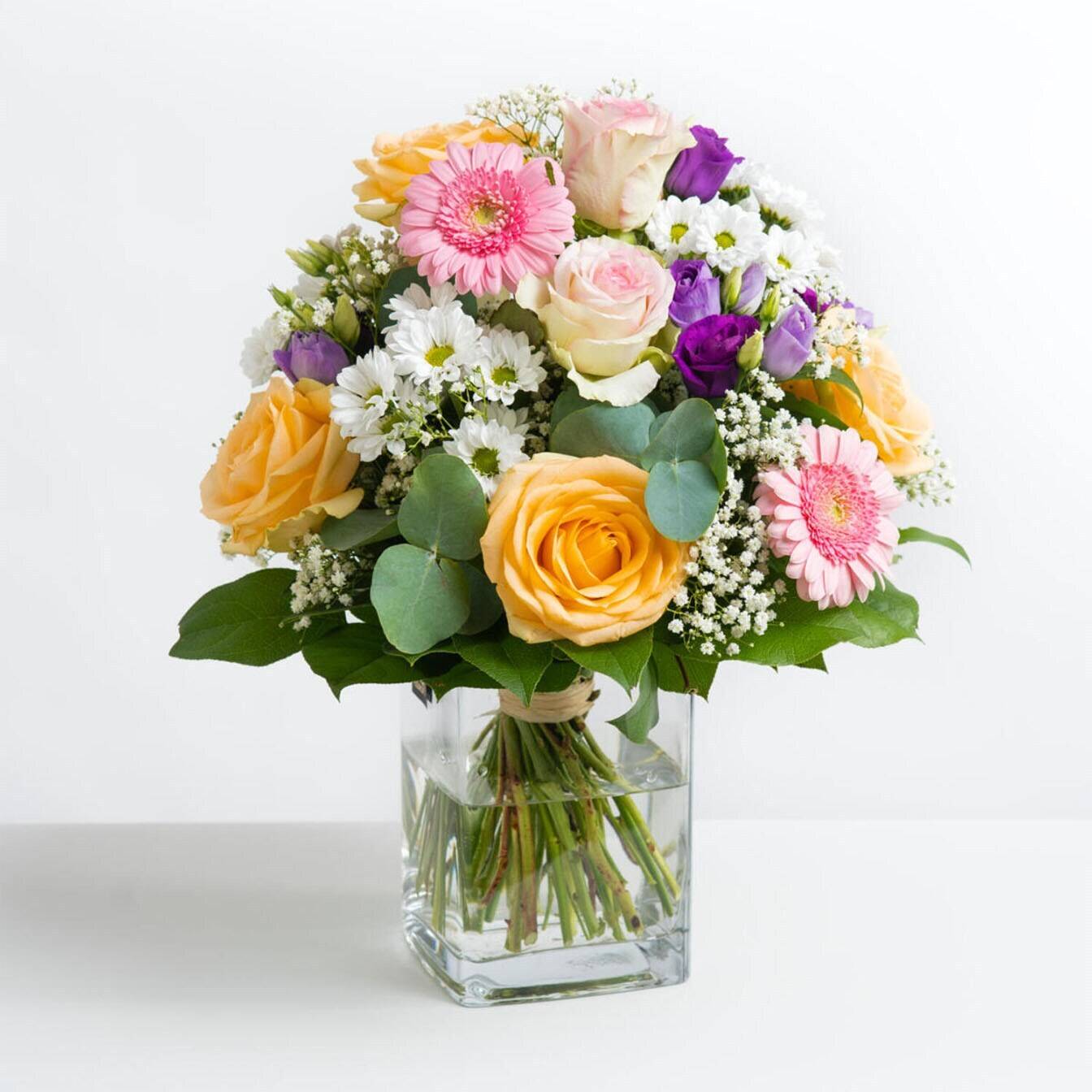 Blume, Blumen-Arrangement, Blumenstrauß, Florales Design, Rose, Blume, Blumen-Arrangement, Blumenstrauß, Florales Design, Rose, Blume, Blumen-Arrangement, Blumenstrauß, Florales Design, Rose, blumenstrauß, rosen, gerbera, baby-breath, glasvase
